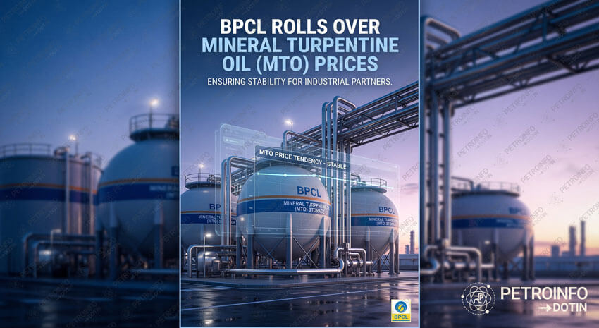 Bharat Petroleum Corporation Ltd (BPCL) Rolls over Mineral Turpentine Oil (MTO) Prices in Indian Market