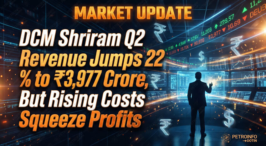 DCM Shriram’s Q2 revenue jumps 22% to ₹3,977 crore, but rising costs squeeze profits