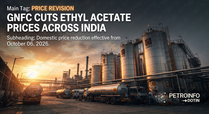 Gujarat Narmada Valley Fertilizers & Chemicals Ltd (GNFC) Decreases Ethyl Acetate prices in Indian Market