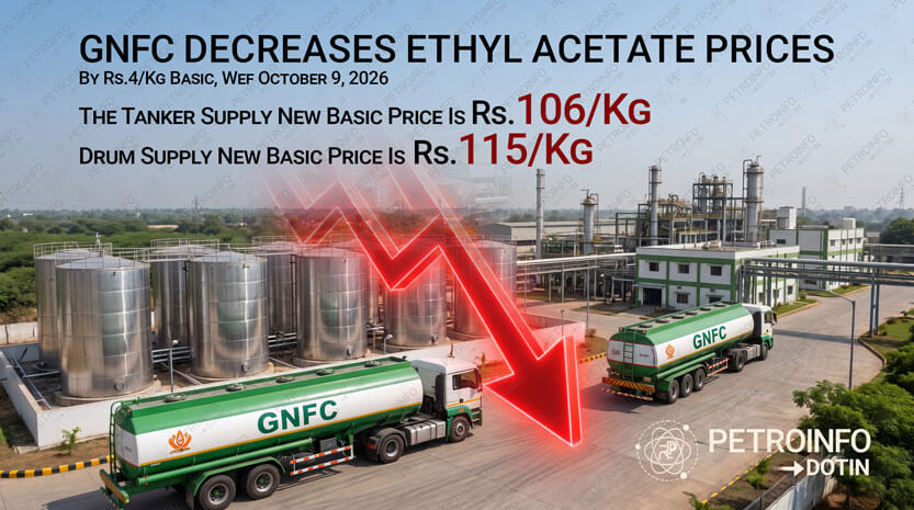 Gujarat Narmada Valley Fertilizers & Chemicals Ltd (GNFC) Decreases Ethyl Acetate prices in Indian Market