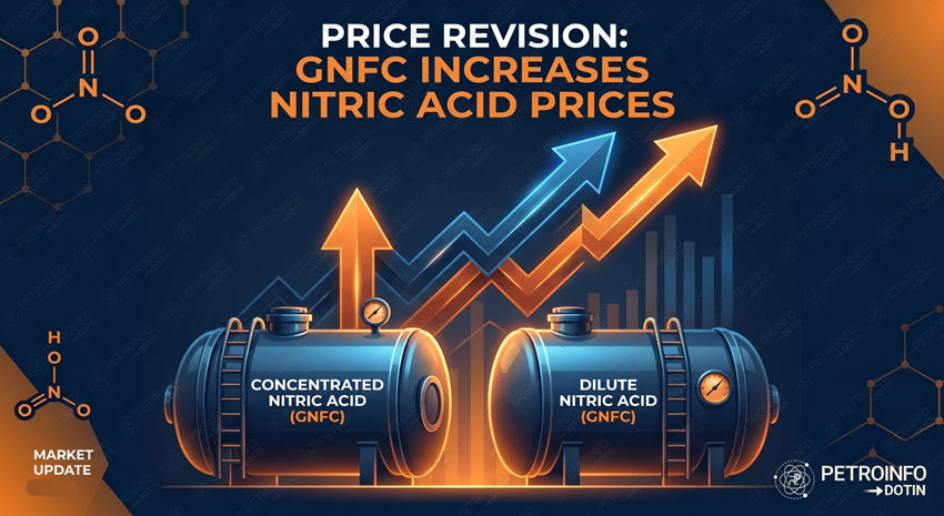 Gujarat Narmada Valley Fertilizers & Chemicals Ltd (GNFC) Increases Nitric Acid (Con.) & Nitric Acid (Dil.) prices in Indian Market