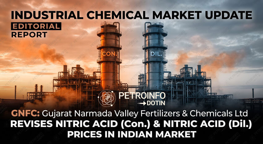 Gujarat Narmada Valley Fertilizers & Chemicals Ltd (GNFC) Revises Nitric Acid (Con.) & Nitric Acid (Dil.) prices in Indian Market