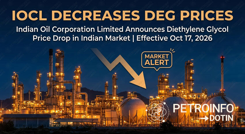 Indian Oil Corporation Limited (IOCL) Decreases Diethylene glycol (DEG) Prices in Indian Market