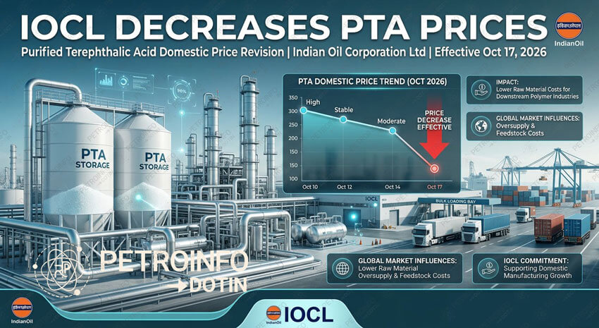 Indian Oil Corporation Limited (IOCL) Decreases Purified terephthalic acid (PTA) Prices in Indian Market