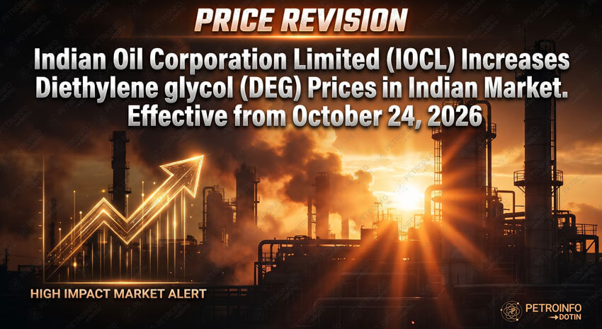 Indian Oil Corporation Limited (IOCL) Increases Diethylene glycol (DEG) Prices in Indian Market