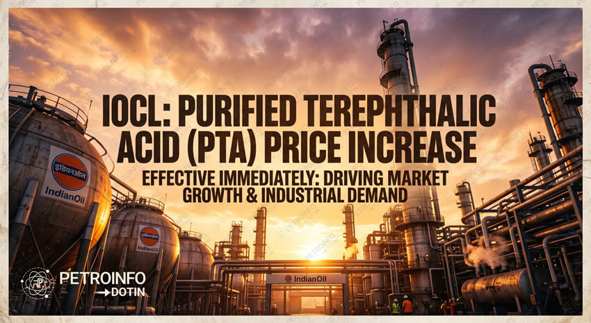 Indian Oil Corporation Limited (IOCL) Increases Purified terephthalic acid (PTA) Prices in Indian Market