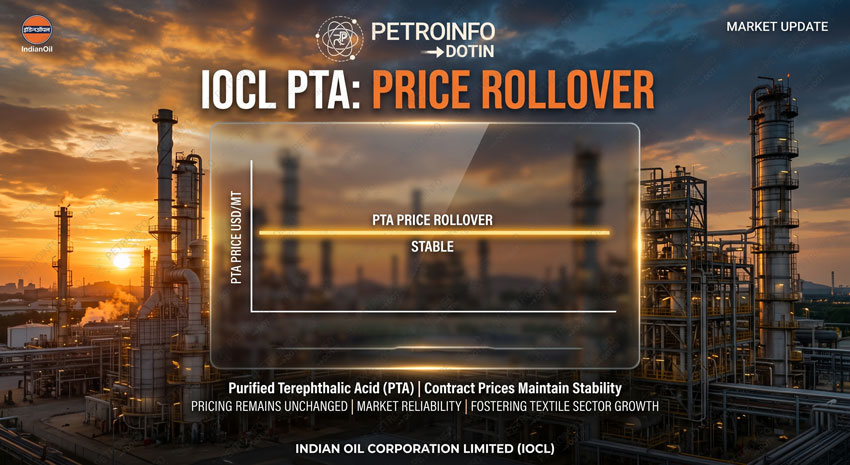 Indian Oil Corporation Limited (IOCL) Rolls over Purified terephthalic acid (PTA) Prices in Indian Market