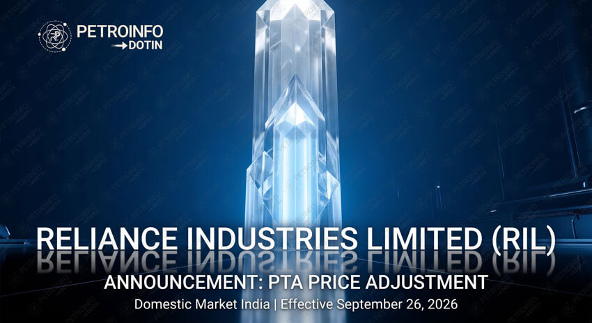 Reliance Industries Limited (RIL) Increases Purified terephthalic acid (PTA) Prices in Indian Market