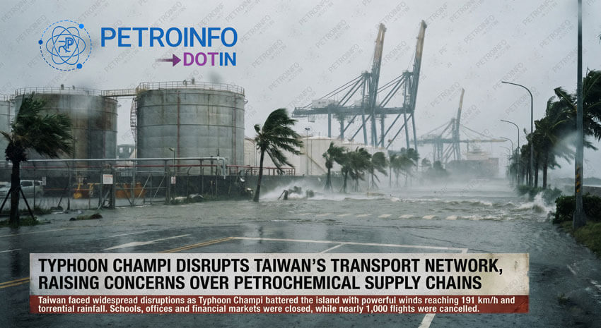 Typhoon Champi Disrupts Taiwan’s Transport Network, Raising Concerns Over Petrochemical Supply Chains